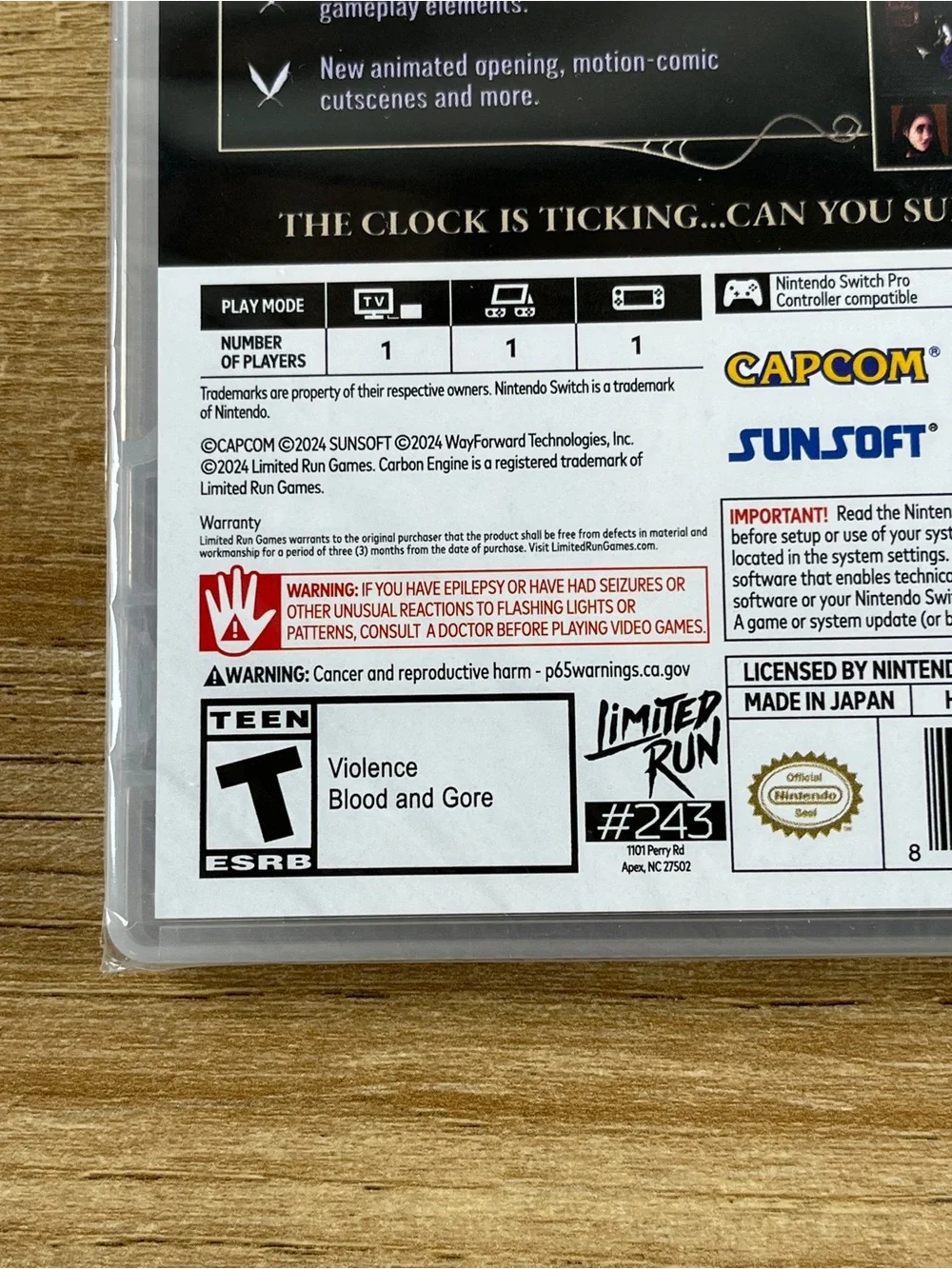 Clock Tower Rewind Nintendo Switch Game Limited Run NEW SEALED